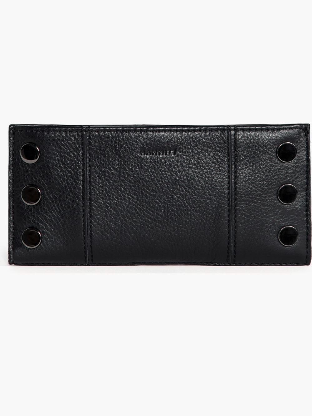 NWT Hammitt 110 North Wallet, Black Leather, Gunmetal